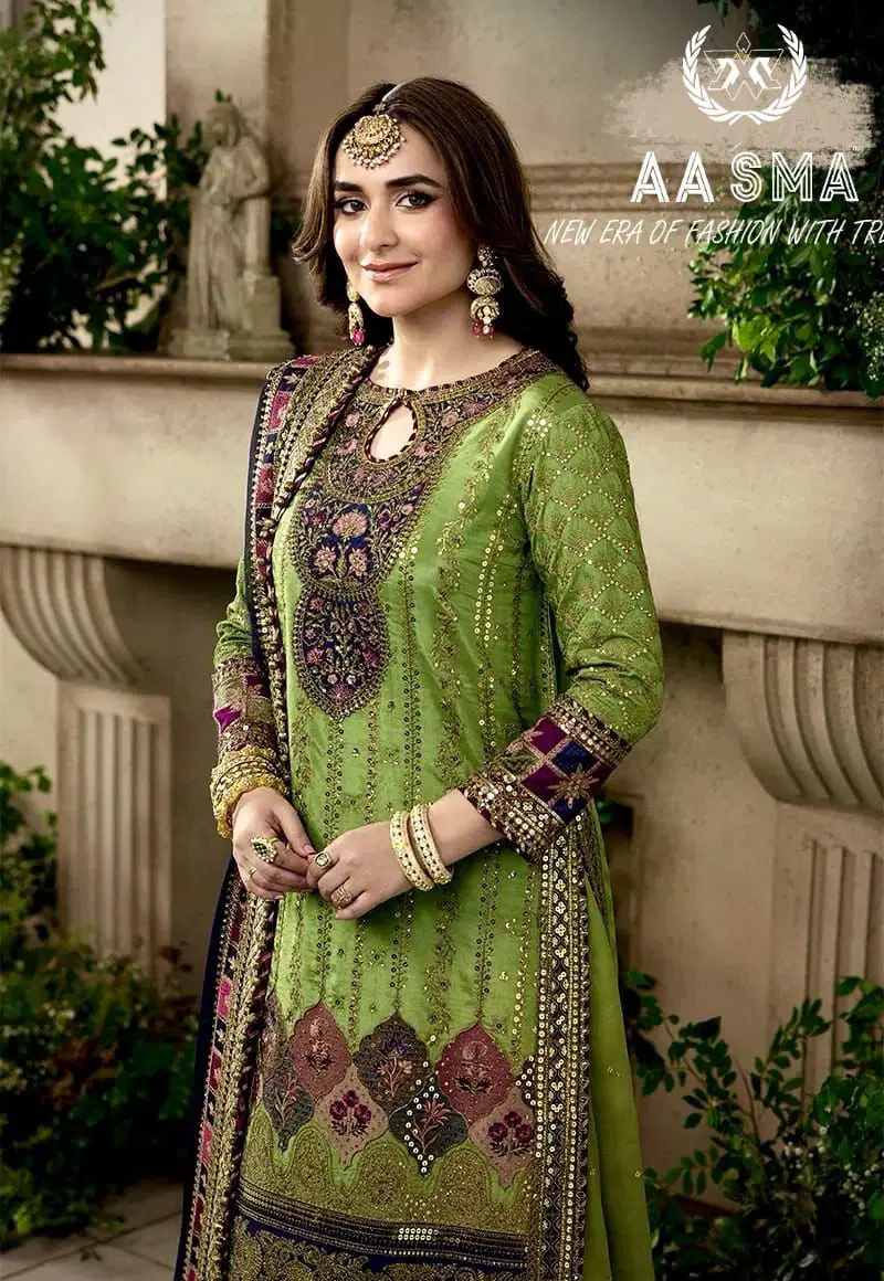 Aasma 206 Hit Design Embroidery Georgette Pakistani Suits Wholesale Market In Surat
